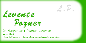 levente pozner business card